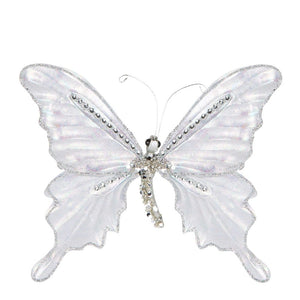 Davinia Metallic Butterfly Clip Decoration Silver