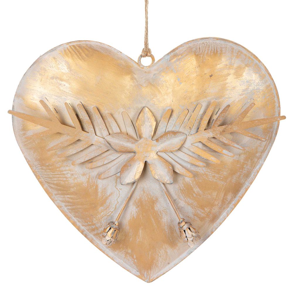 Tiff Gilt Hearts Set Of 3 Antique Gold