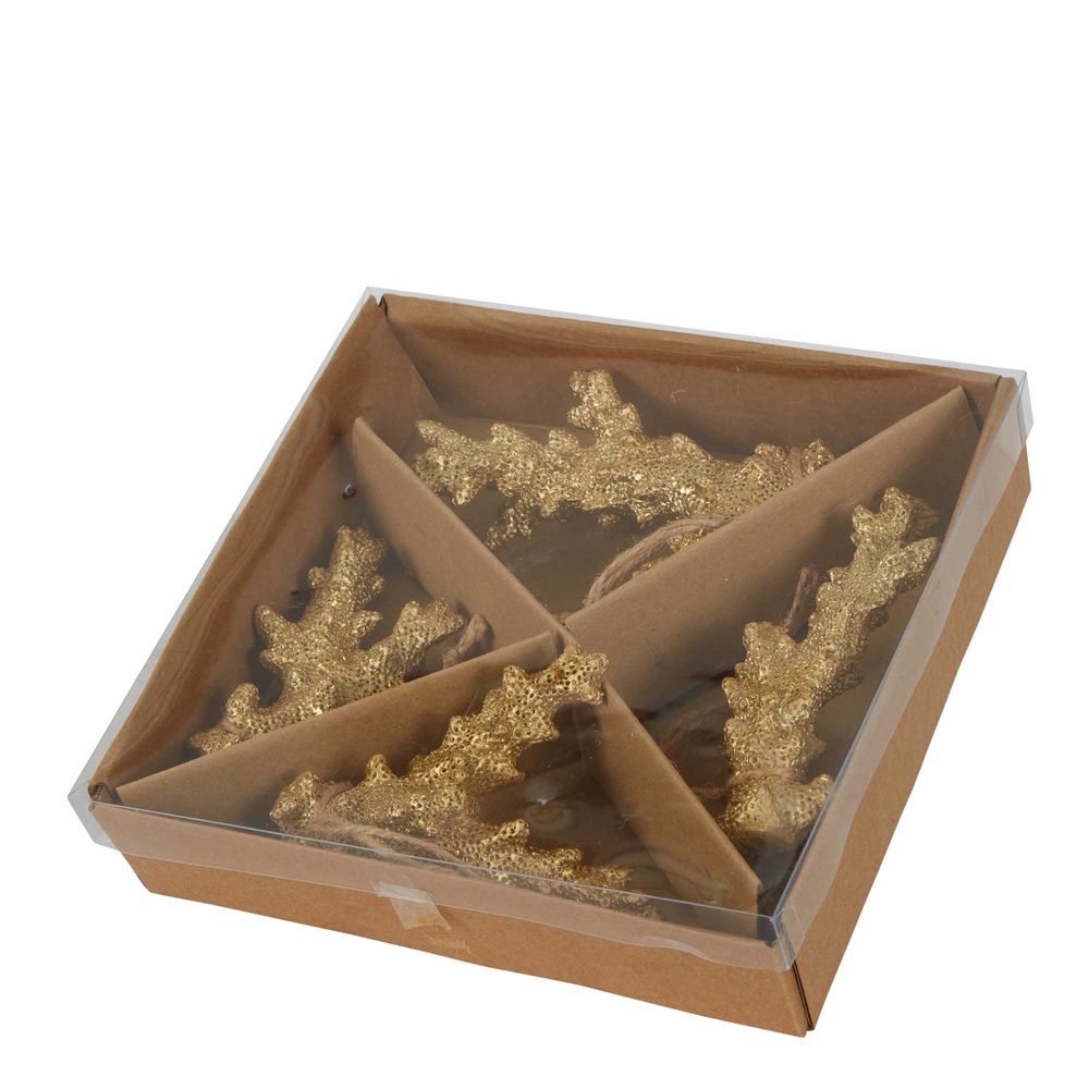 Cordane Hanging Coral Stem - Box Of 4 Gold