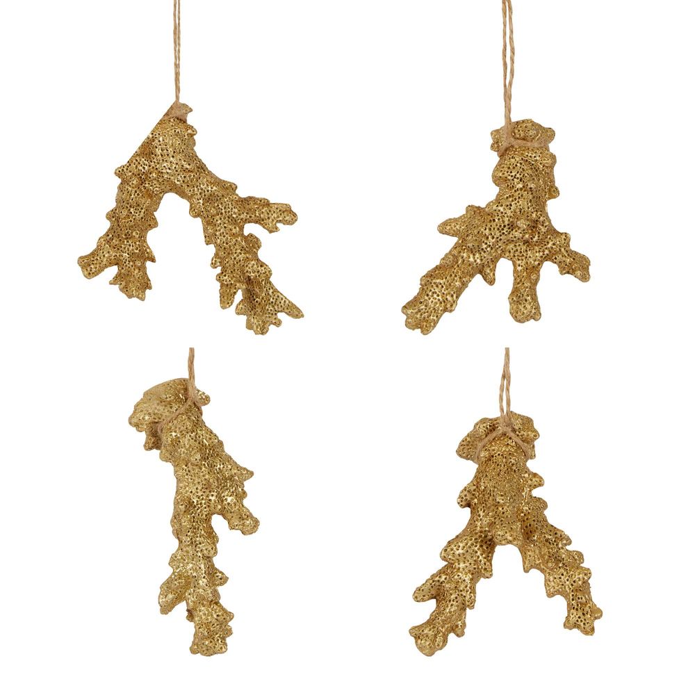 Cordane Hanging Coral Stem - Box Of 4 Gold