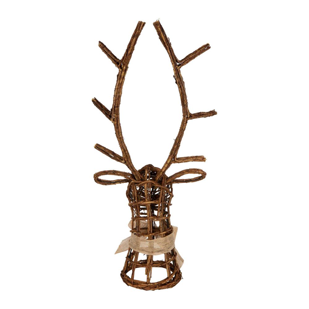 Wooder Reindeer Head Large Rattan