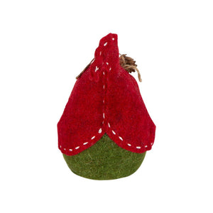 Gek Felt Gnome Olive Green & Red