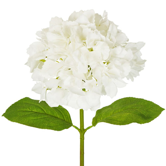 Hydrangea Stem Soft Touch 50cm White