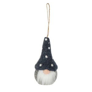 Kikka Gnome Hanging Ornament Blue & Grey