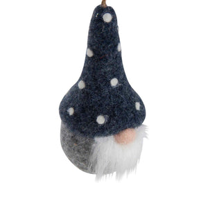 Kikka Gnome Hanging Ornament Blue & Grey