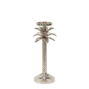 Raffles Palm Candle Stick Silver Small