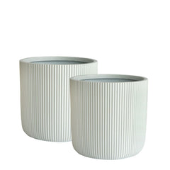 Zagg Small Planters Set Of Two White