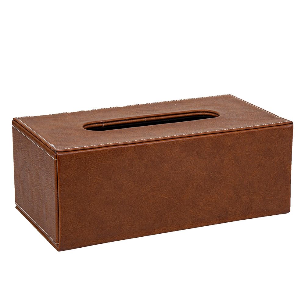 Genieve Rectangle Tissue Box Tan