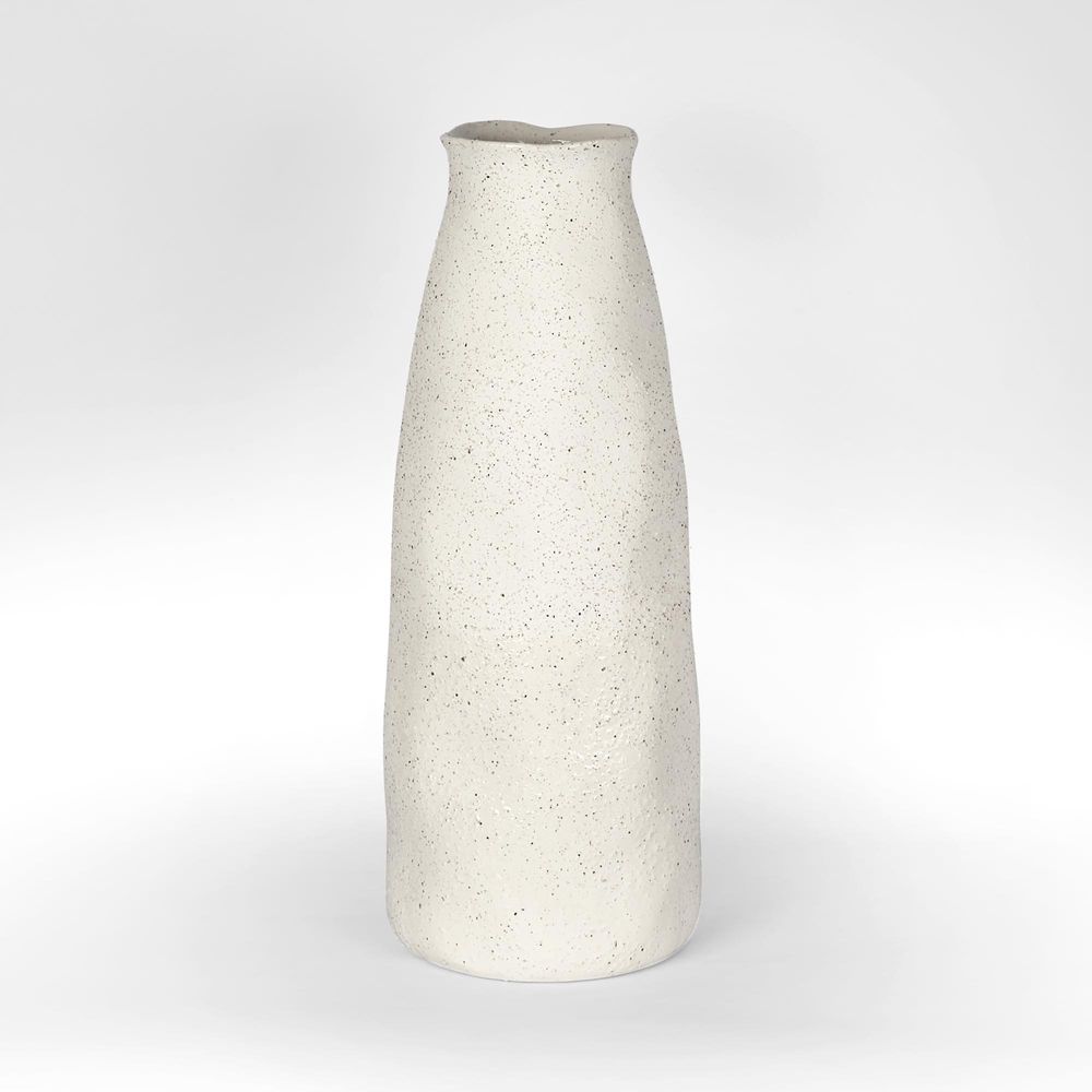 Tuba Ceramic Vase Large White