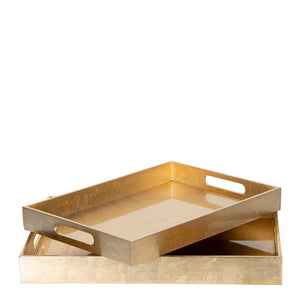 Amaru Gilt Set Of 2 Trays Gold