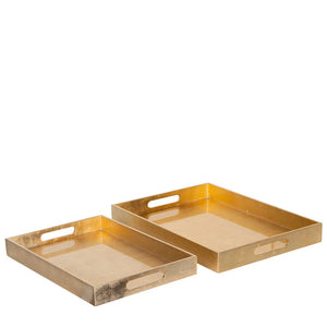 Amaru Gilt Set Of 2 Trays Gold