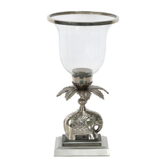 Sabu Hurricane Candle Holder Vase Silver