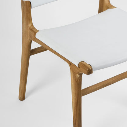 Marvin Dining Chair White Leather At The Back