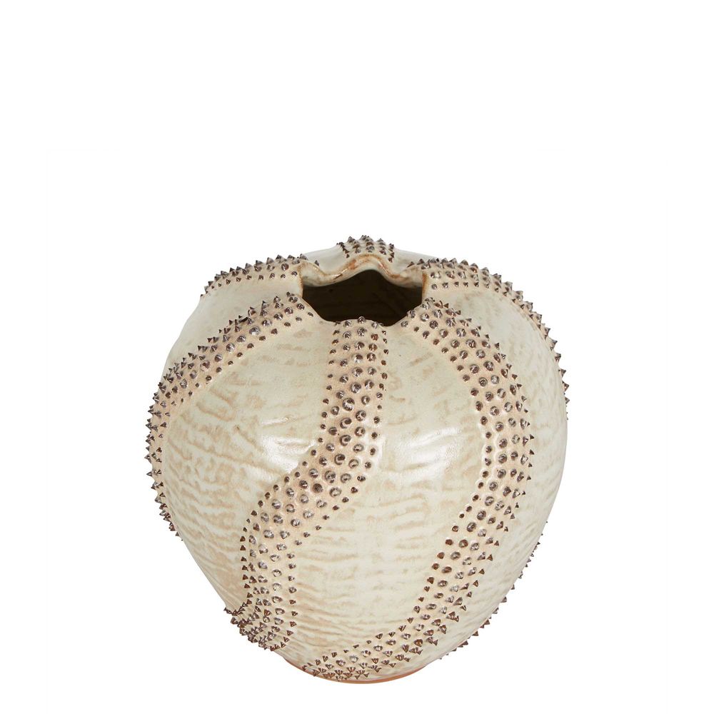 Ostrich Egg Ceramic Vase Natural