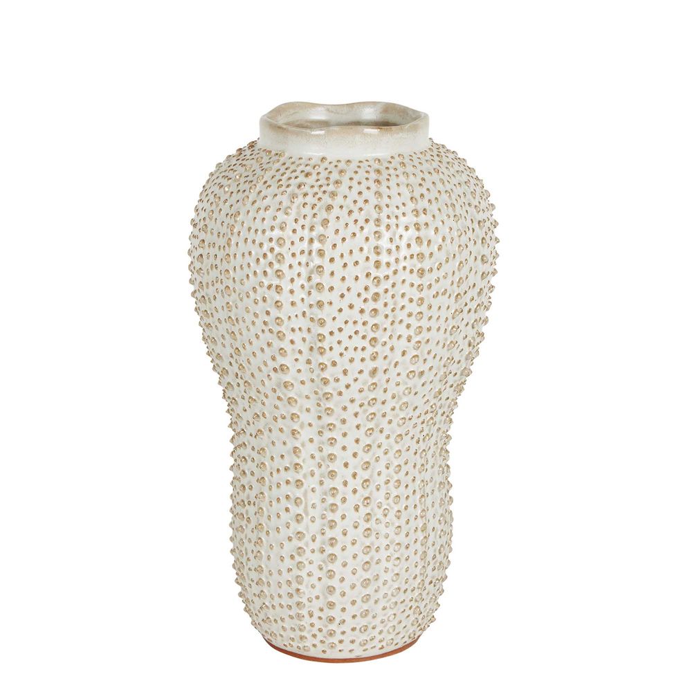 Ostrich Skin Ceramic Vase Natural