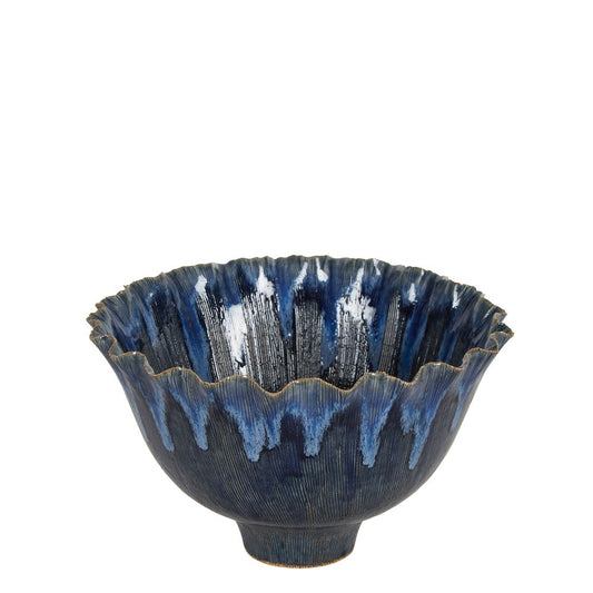 Flora Ceramic Bowl Blue