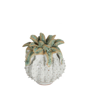 Pineapple Ceramic Sculpture Small White