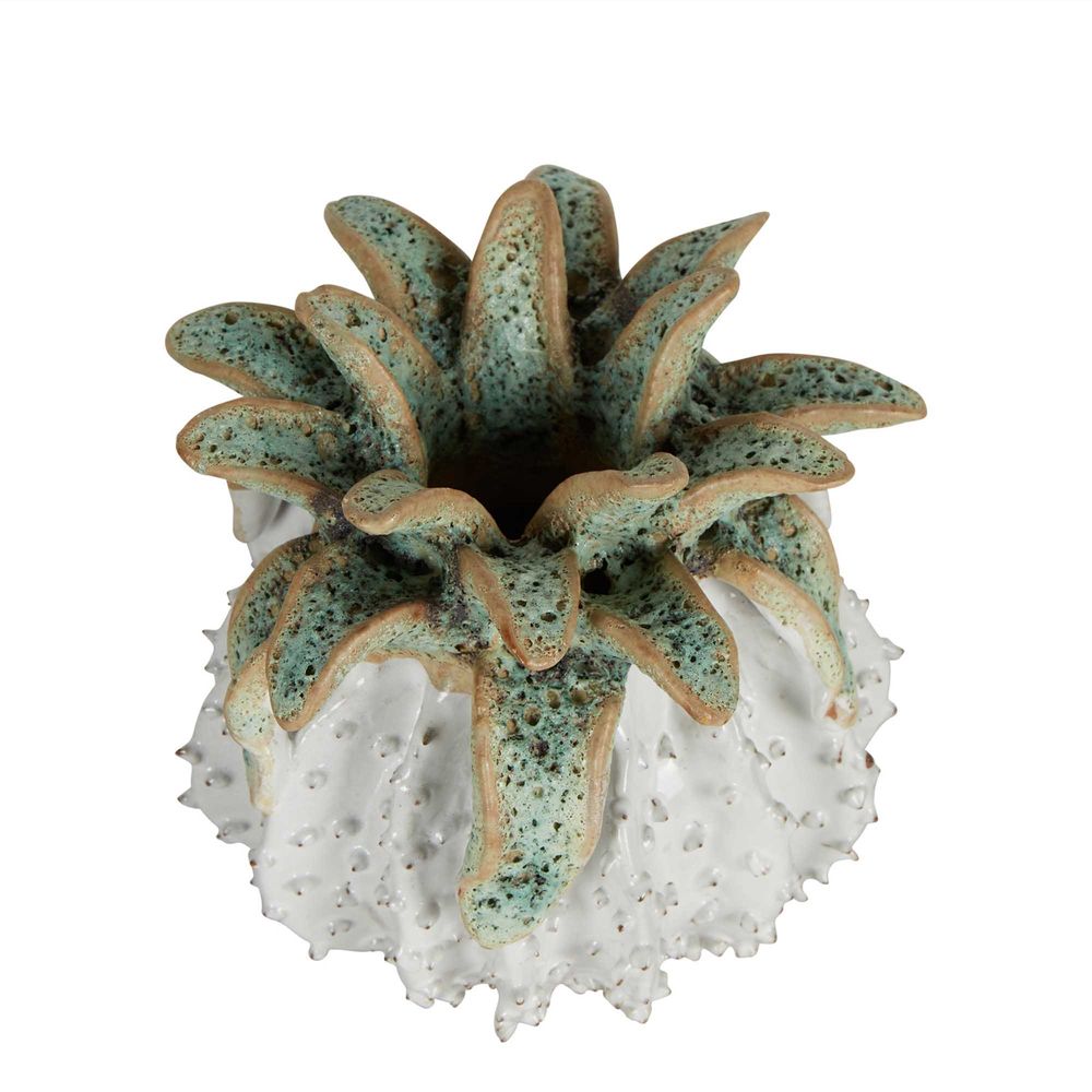 Pineapple Ceramic Sculpture Small White