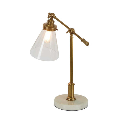 Verona Table Lamp With Marble Base Brass