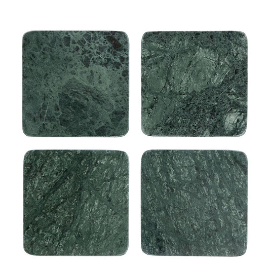 Graze Marble Coaster Square Green