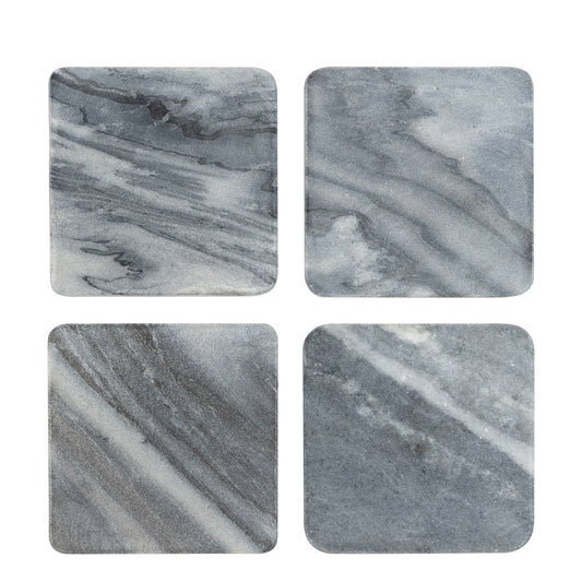 Graze Marble Coaster Square Grey