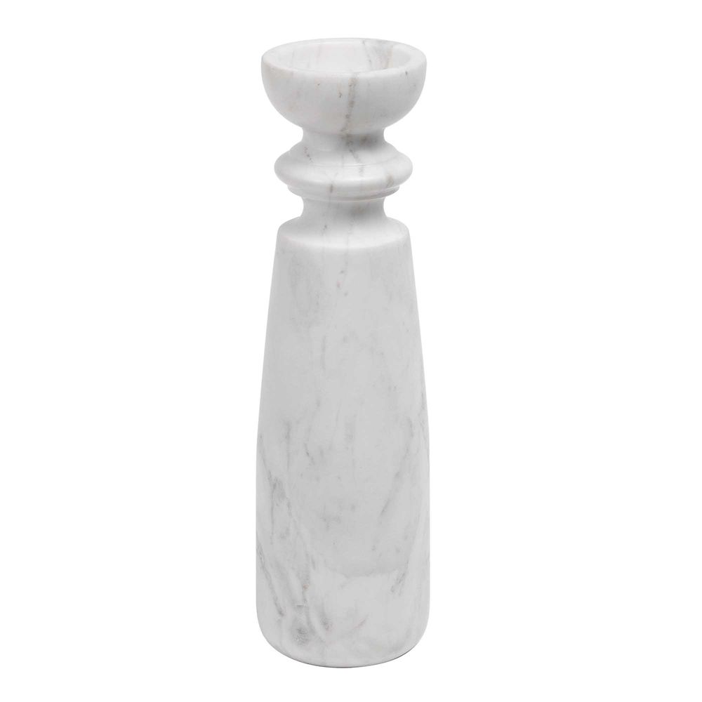 Santiago Marble Candle Stick Extra Large White