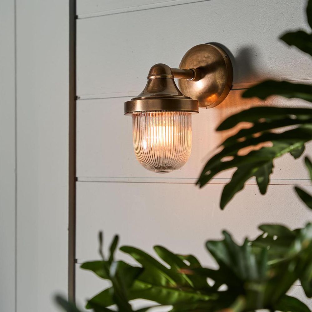 Jade Outdoor Wall Light Brass
