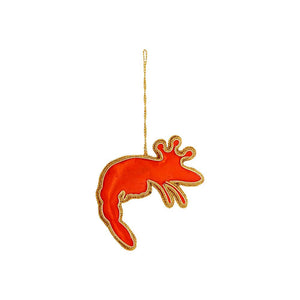 King Prawn Sequin Tree Decoration