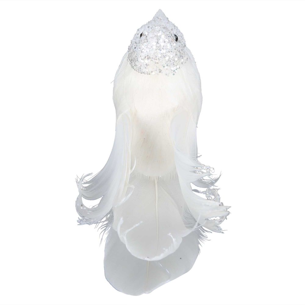 Sassy Clip On Bird White