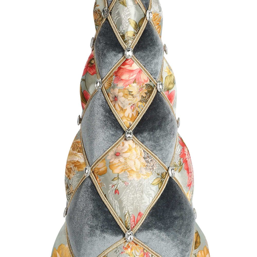 Arboir Diamond Brocade Cone Tree Large Blue