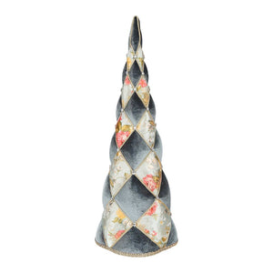 Arboir Diamond Brocade Cone Tree Large Blue