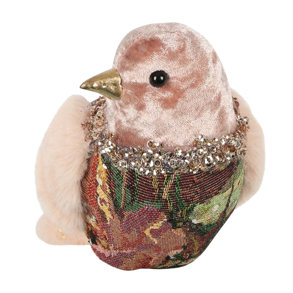 Leila Tapestry Clip On Bird Pink