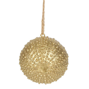 Reef Sea Urchin Hanging Tree Decoration Gold