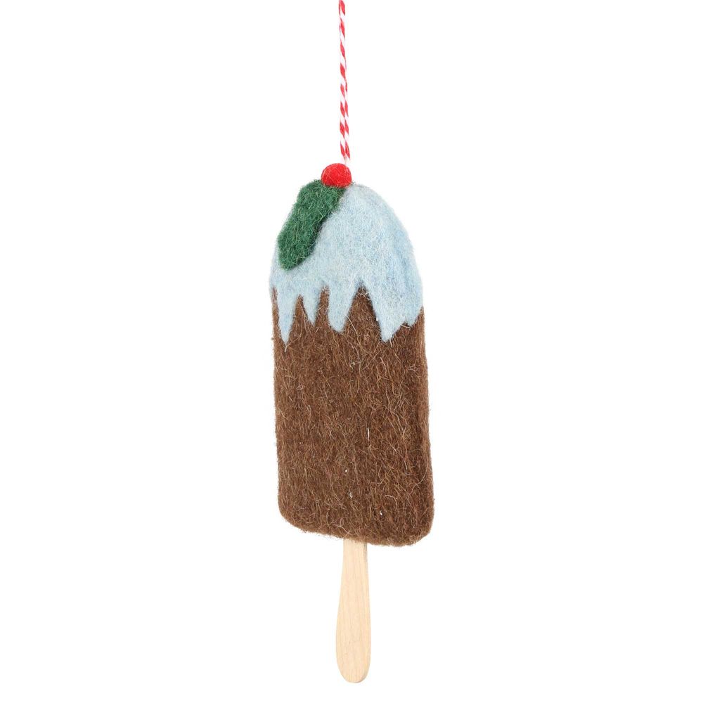 Mervelle Felt Ice Cream Hanging Tree Ornament Blue