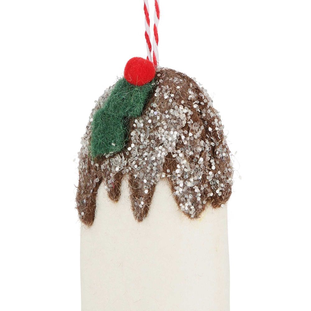 Mervelle Felt Ice Cream Hanging Tree Ornament Brown