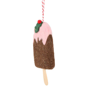 Mervelle Felt Ice Cream Hanging Tree Ornament Pink