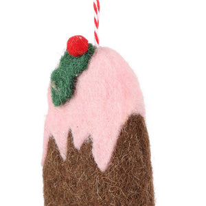 Mervelle Felt Ice Cream Hanging Tree Ornament Pink