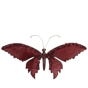 Jamay Velvet Butterfly Burgundy