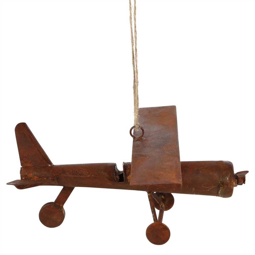 Grenfel Plane Hanging Ornament Rust