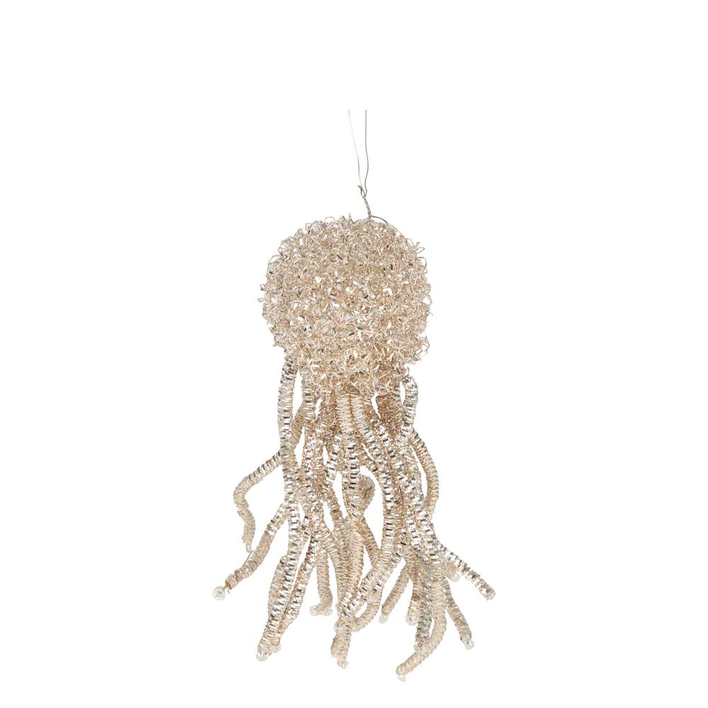 Fuzzy Tassel Hanging Tree Decoration Silver