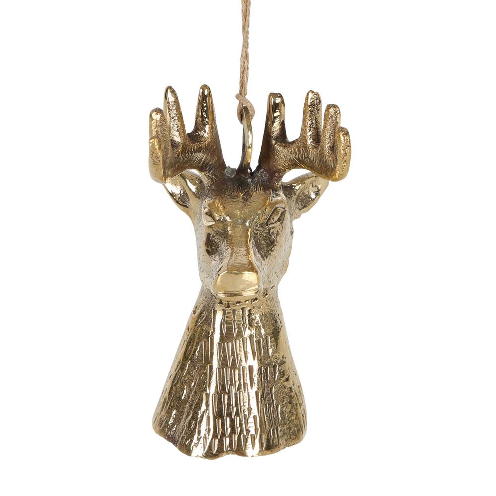 Brass Hanging Reindeer Bell