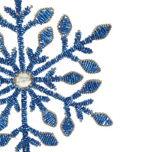 Midnight Beaded Tree Topper Blue