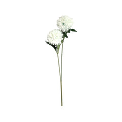 Dahlia Twin - White - Faux Flower 35cm