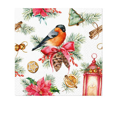 Bullfinch with Lampion - 3ply Paper Napkin 20pk