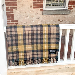 Buchanan Natural - Recycled Wool Blend Scottish - Tartan Blanket