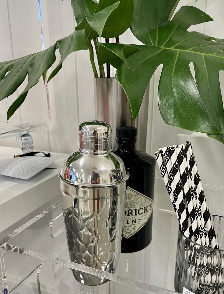 197E - Cocktail Shaker Stainless Teardrop Print