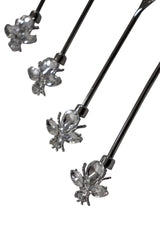 33C - Nckl Crystal Bee Spoon:Set 6 ($4Each)