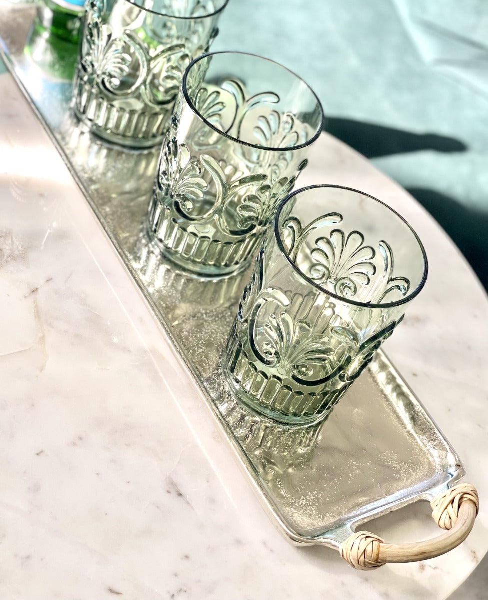 279L - Tray Rattan Handles 53X13X4Cm