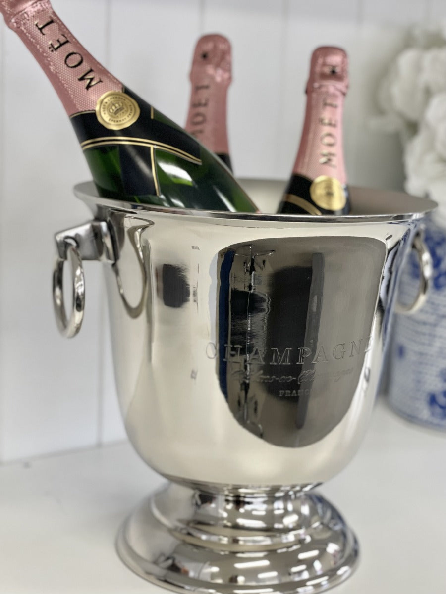 279F - Champagne Bucket Footed Nickle Plt 25X27