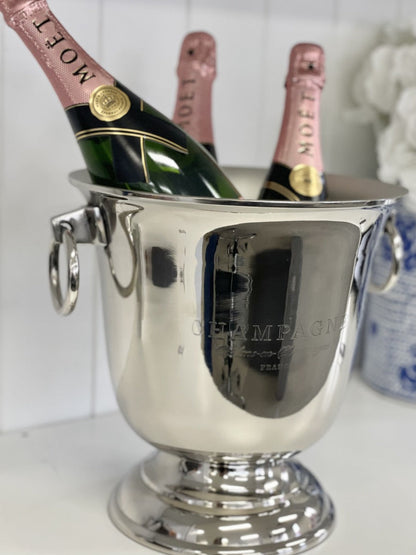 279F - Champagne Bucket Footed Nickle Plt 25X27
